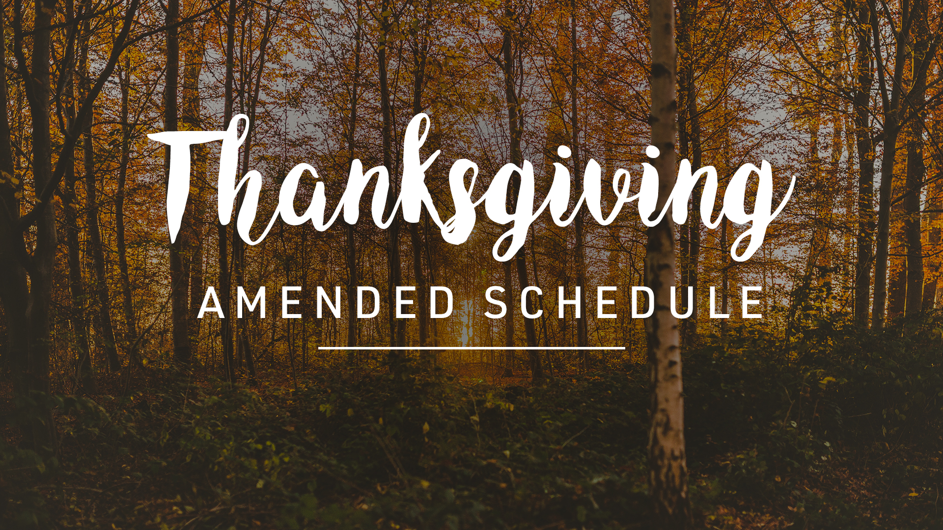 Thanksgiving Amended Services